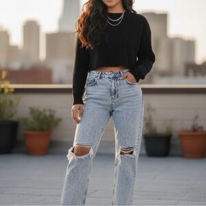American Eagle Outfitters Light Blue mom jeans